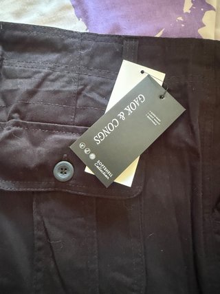 Pantalón Cargo Negro Talla 44
