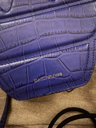 Bolso Armani Águila Azul Cocodrilo
