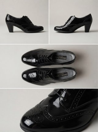 Zapatos Oxford Tacon T40 Marrón y Negro