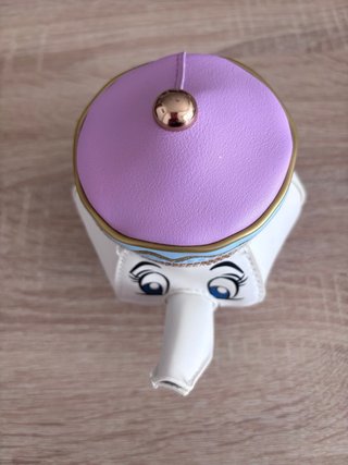 Monedero Señora Potts Morado y Blanco