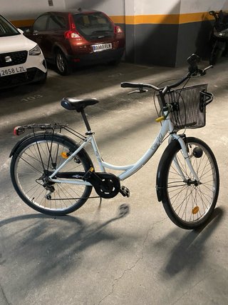 Bicicleta de paseo blanca 26” 6 marchas/cambios