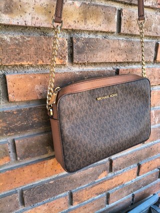 Bandolera Michael Kors Jet Set Marrón/Dorado
