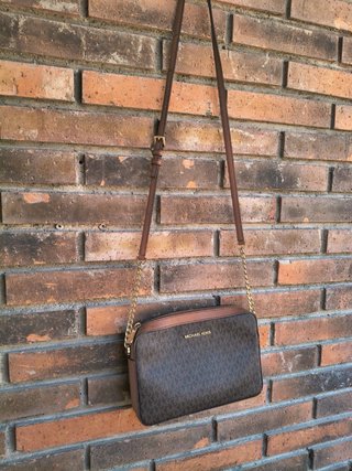 Bandolera Michael Kors Jet Set Marrón/Dorado