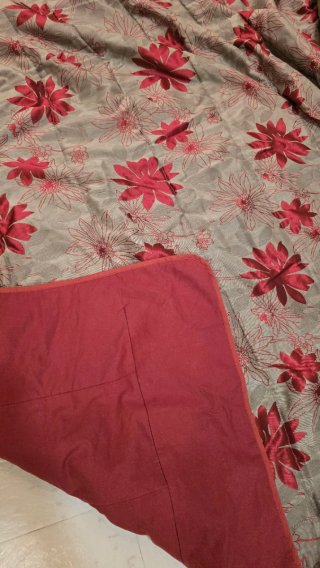 Colcha Cama 150 Flores Burdeos