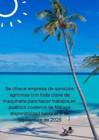 Se ofrece empresa de servicios agrícolas