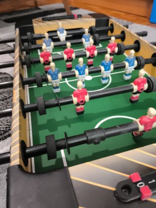 Futbolín con marcadores