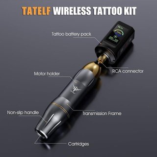 Máquina Tatuaje Inalámbrica TATELF, Kit Completo.