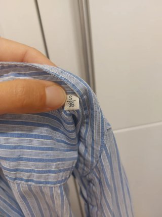 Camisa Massimo Dutti Rayas Azul.