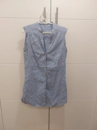 Camisa Massimo Dutti Rayas Azul.