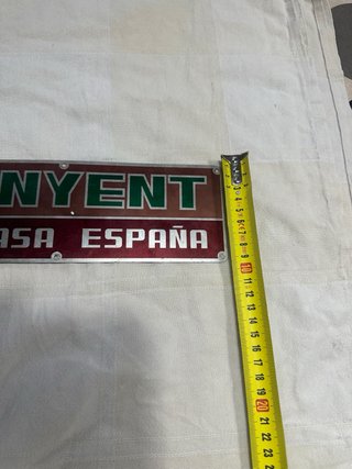 Placa Metálica Vintage Junyent Tarrasa España