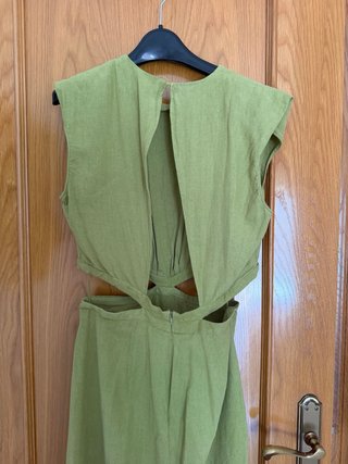 Vestido Zara Cut Out Verde Talla S
