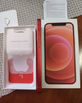 iPhone 12 128GB 5G Rojo + caja 76% Batt Face ID Ok