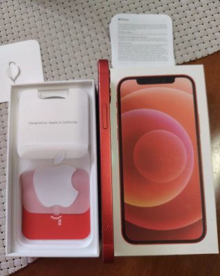 iPhone 12 128GB 5G Rojo + caja 76% Batt Face ID Ok