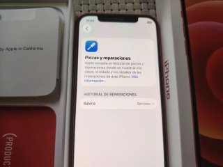 iPhone 12 128GB 5G Rojo + caja 76% Batt Face ID Ok