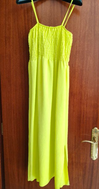 Vestido de verano verde lima T L