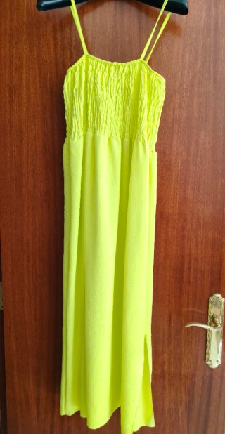 Vestido de verano verde lima T L