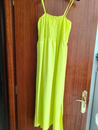 Vestido de verano verde lima T L