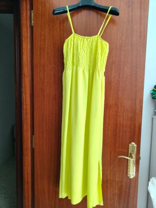 Vestido de verano verde lima T L
