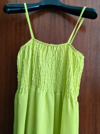 Vestido de verano verde lima T L