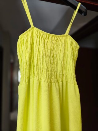 Vestido de verano verde lima T L