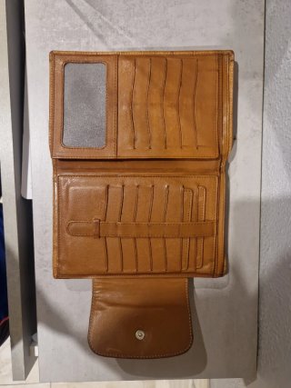 Cartera D&V Daviletto Piel Color Coñac