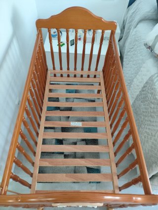 Cuna de madera Mi Cuna con colchón y funda nórdica