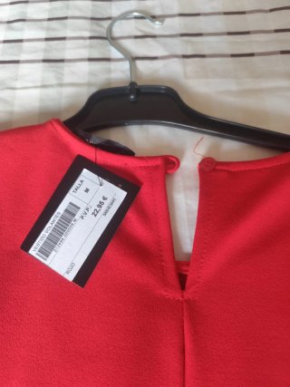 Vestido rojo con volantes talla M