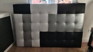 Cabecero Cama Polipiel Diseño Cuadrado