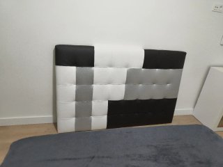 Cabecero Cama Polipiel Diseño Cuadrado
