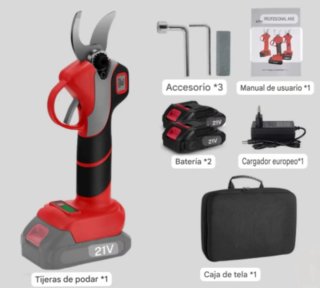 Tijeras Podar Eléctricas Inalámbricas (2 Baterías)