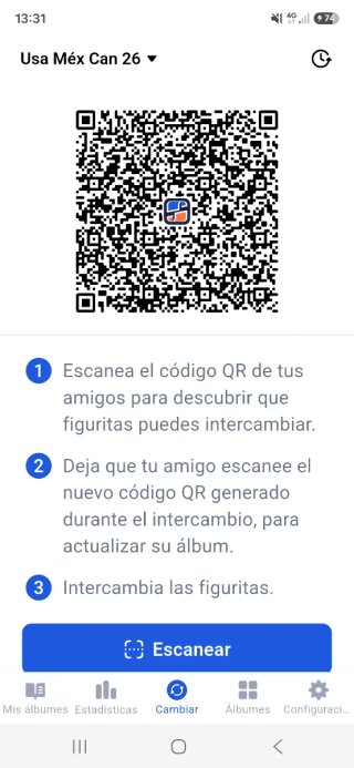 Cromos Mundial 2026. Intercambio en persona.