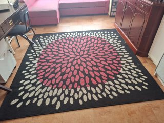 Alfombra diseño floral 200x196 cm