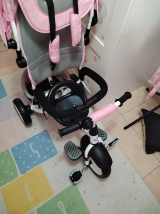 Triciclo evolutivo rosa aosom