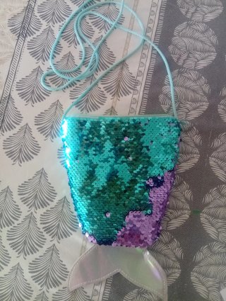 Bolso infantil lentejuelas sirena