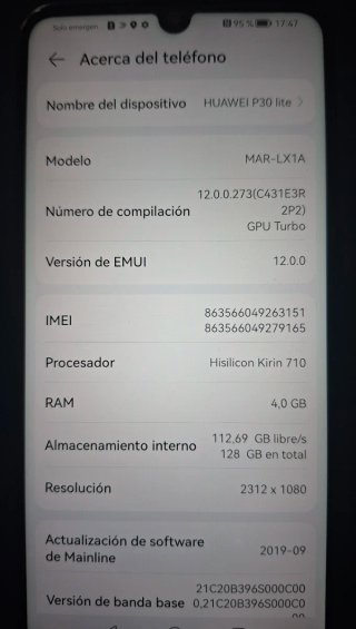 Huawei P30 lite 128 GB azul