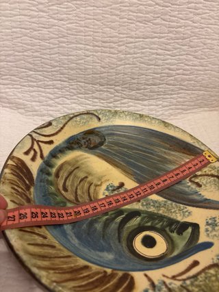 Piatto di ceramica decorativo con pesce, Puigdemont