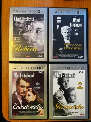 LOTE 8 DVDs Cine Grandes Directores Hitchcock