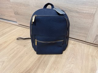 Parfois. Mochila azul con cremalleras doradas