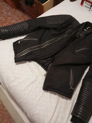 Chaqueta de moto negra