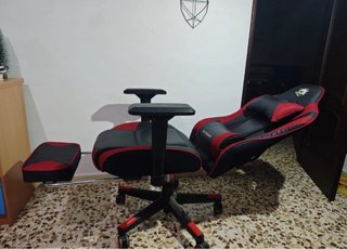 Silla Gaming Blitzwolf Negra y Roja