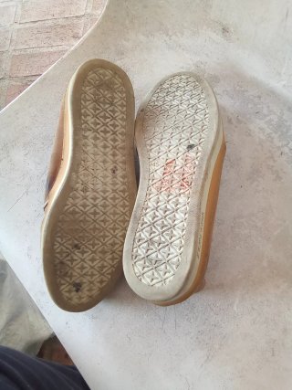 Zapatos casuales de cuero marrón no 45