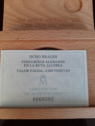 Monedas de plata Año Santo Jacobeo 1993 cincuentín