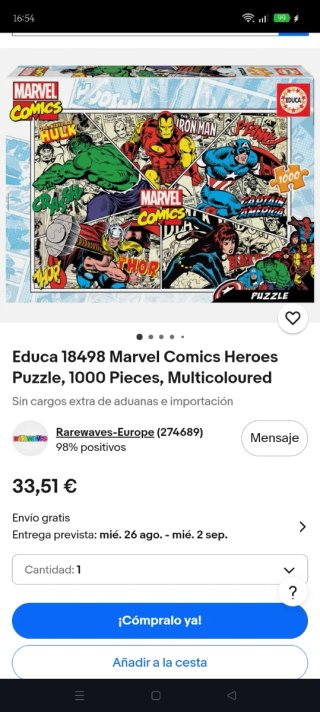 Puzzle Marvel Comics 1000 Piezas Educa