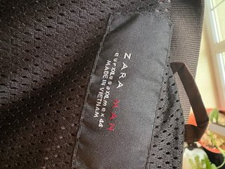 Zara Bomber Cuadros Marrón/Negro Talla XL