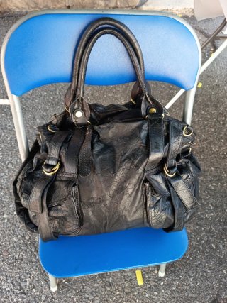 Bolso Adolfo Domínguez Negro Piel