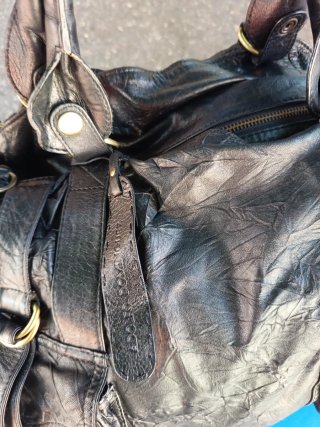 Bolso Adolfo Domínguez Negro Piel