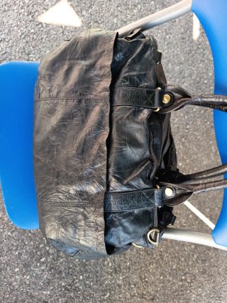Bolso Adolfo Domínguez Negro Piel