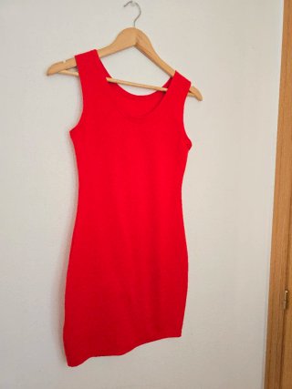 Vestido rojo ajustado Talla S