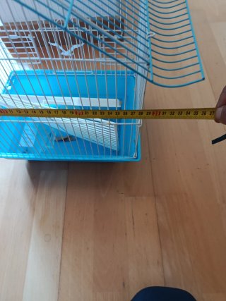 Jaula para pájaros azul