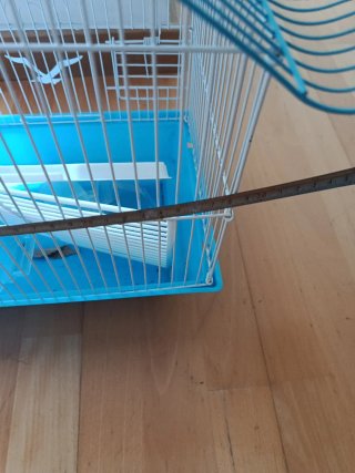 Jaula para pájaros azul
